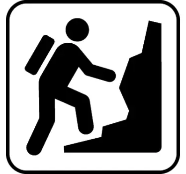 Sticker pictogramme alpiniste - TenStickers