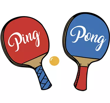 Sticker Ping Pong raquettes - TenStickers