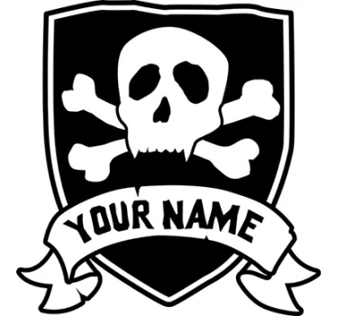 Sticker nom pirate personnalisable - TenStickers