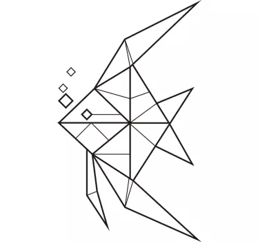 Autocollant poisson 3D - TenStickers