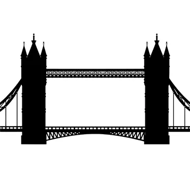Sticker pont de Londres monochrome - TenStickers