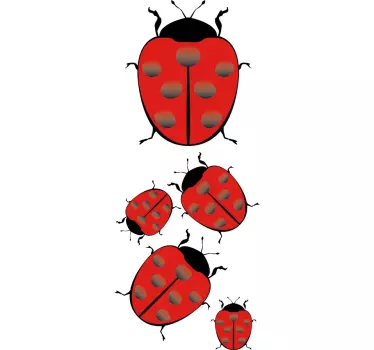 Sticker porte coccinelles - TenStickers