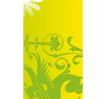 Sticker porte dragon vert - TenStickers