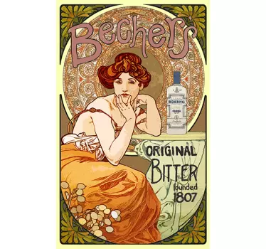 Sticker vintage poster Art Nouveau - TenStickers