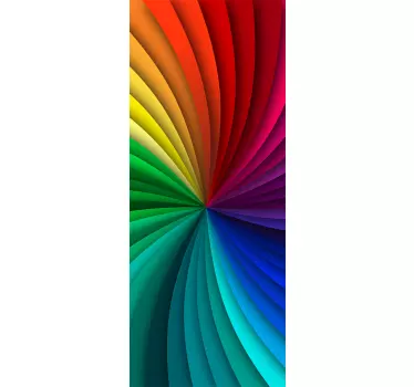 Sticker pour porte kaléidoscope - TenStickers
