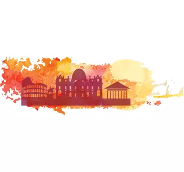 Sticker Rome aquarelle - TenStickers