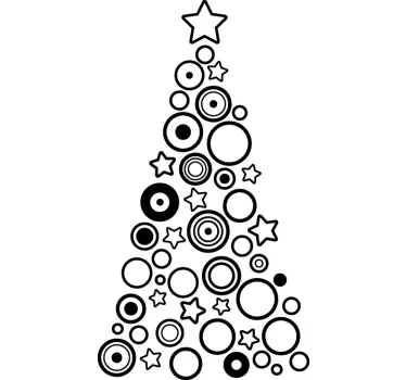 Sticker sapin de noel formes - TenStickers