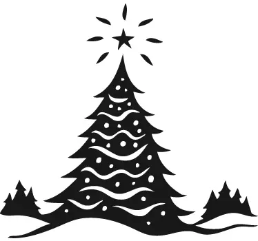 Sticker sapin de Noël silhouette - TenStickers