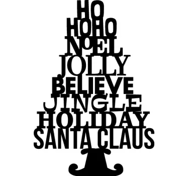 Sticker sapin noel texte - TenStickers