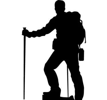 Sticker silhouette alpiniste - TenStickers