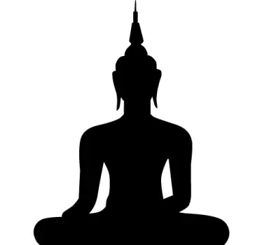 Sticker silhouette bouddha - TenStickers