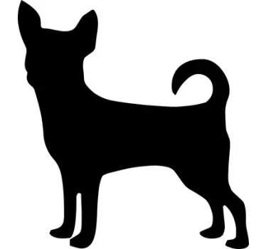 Sticker silhouette chihuahua - TenStickers