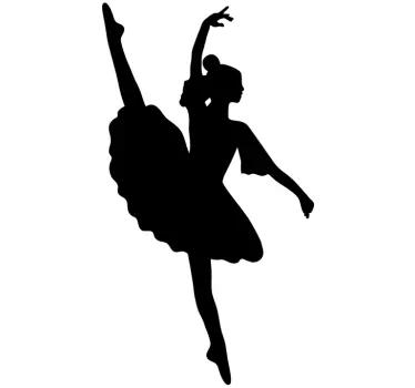 Sticker silhouette danseuse grâcieuse - TenStickers