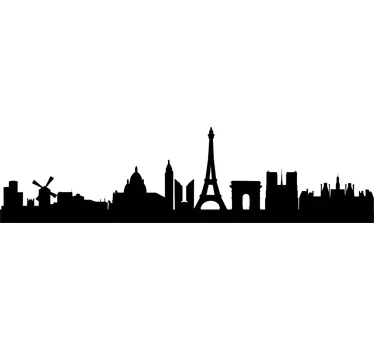 Sticker silhouette Paris - TenStickers