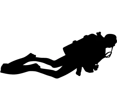Sticker silhouette plongeur - TenStickers