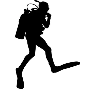 Sticker silhouette plongeur apnée - TenStickers