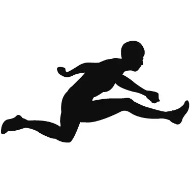 Sticker silhouette saut de haies - TenStickers