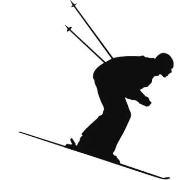 Sticker silhouette ski - TenStickers