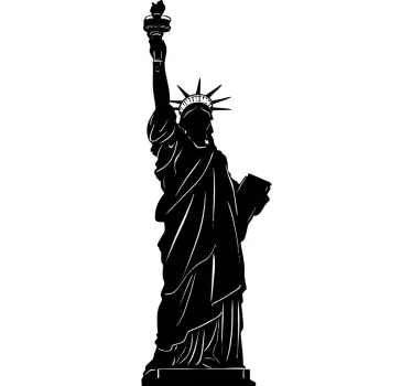 Sticker silhouette statue Liberté - TenStickers