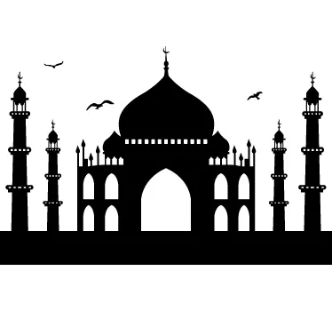 Sticker silhouette Taj Mahal - TenStickers