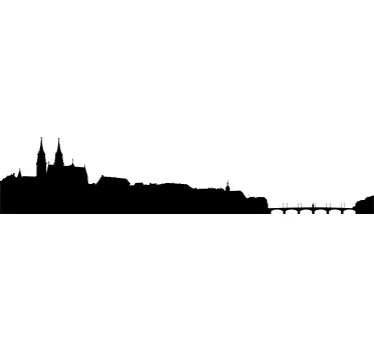 Sticker skyline Bâle - TenStickers