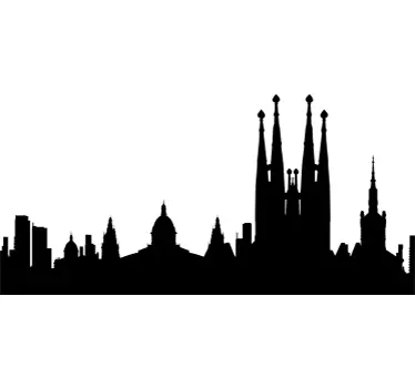 Sticker skyline Barcelone - TenStickers