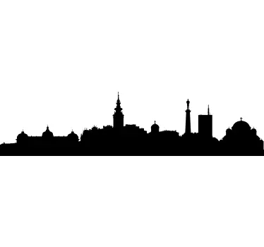 Sticker skyline Belgrade - TenStickers