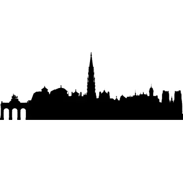 Sticker skyline Bruxelles - TenStickers