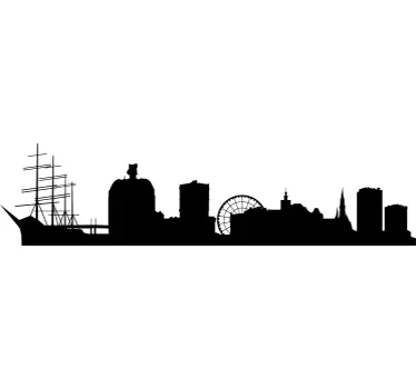 Sticker skyline Goteborg - TenStickers