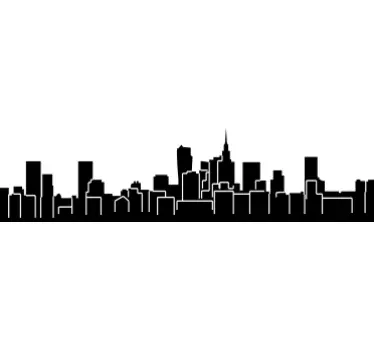 Sticker skyline immeubles varsovie - TenStickers