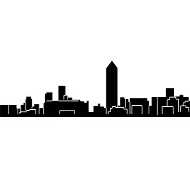 Sticker skyline Lyon - TenStickers