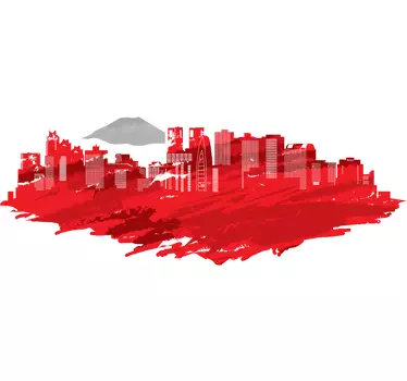 Sticker skyline Tokyo panorama - TenStickers