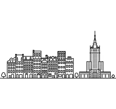 Sticker skyline Varsovie - TenStickers