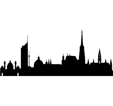 Sticker skyline Vienne - TenStickers