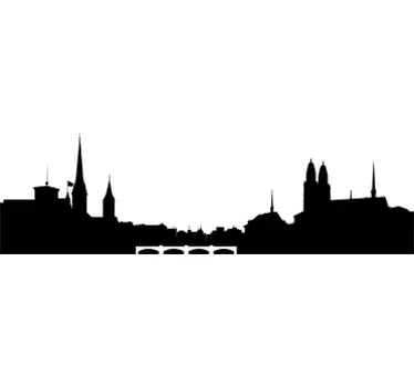 Sticker skyline Zurich - TenStickers