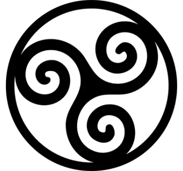 Autocollant mural salon symbole celte triskel - TenStickers