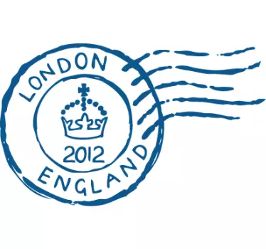 Sticker tampon postal Londres - TenStickers