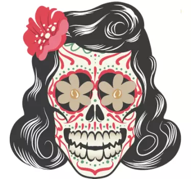 Sticker mexicain crâne coloré - TenStickers