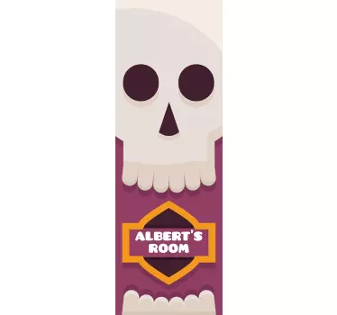 Sticker tête de mort porte personnalisable - TenStickers