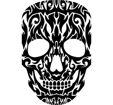 Sticker tête de mort tribale - TenStickers