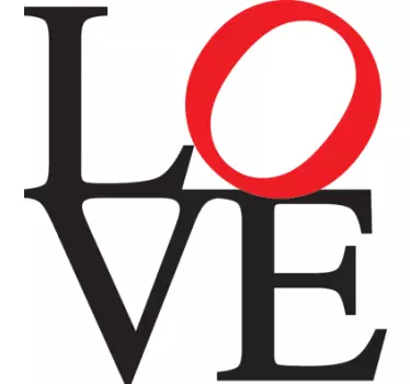 Sticker texte carré love - TenStickers