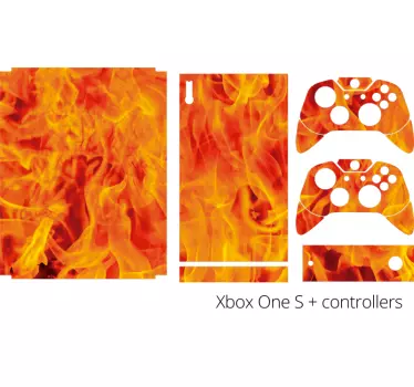 Sticker xbox flammes rouges - TenStickers