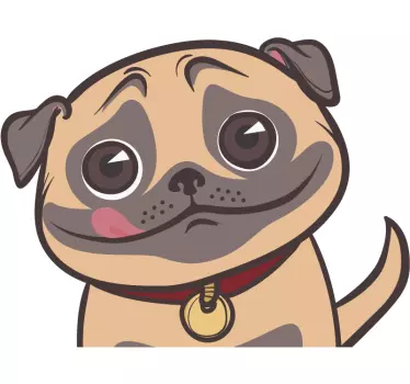 Sticker Animal Chien Attendri - TenStickers