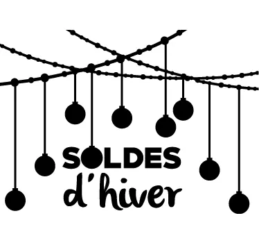 Sticker vitrine Noël soldes d’hiver - TenStickers