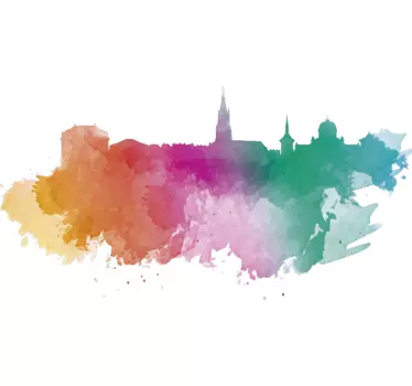 sticker skyline Horizon de Berne - TenStickers