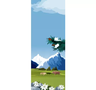 Sticker Maison Horizon Suisse - TenStickers