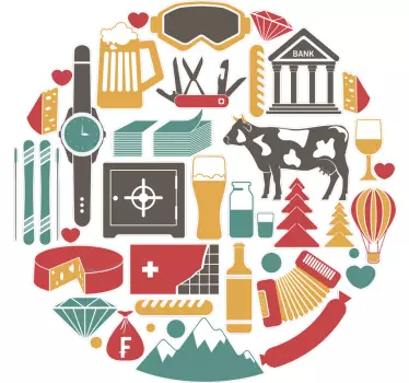 Sticker Maison Symboles Suisses - TenStickers