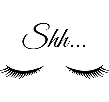 Stickers portes Shh yeux - TenStickers