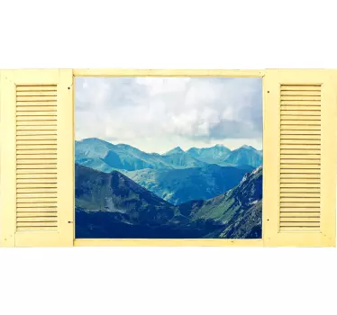 Sticker Original Montagnes trompe-l'oeil - TenStickers