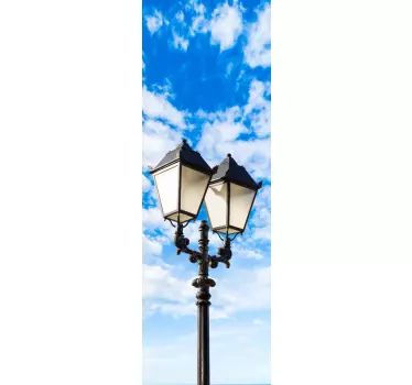 Sticker Original Lampadaire et Nuages - TenStickers